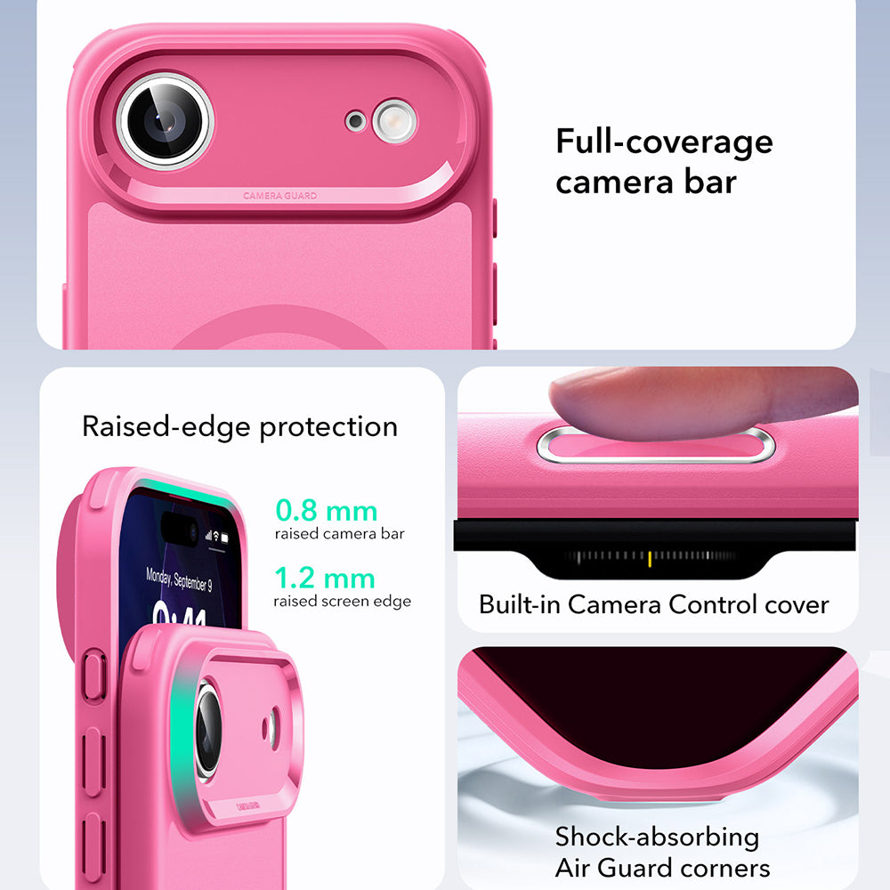 Custodia MagSafe per Apple iPhone 17 Air, ESR, Classic Hybrid, Rosa Satinato