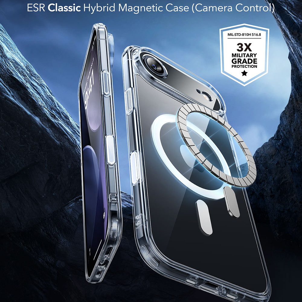 Custodia MagSafe per Apple iPhone 17 Air, ESR, Classic Hybrid, Trasparente