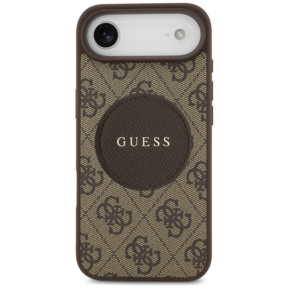 Custodia MagSafe per Apple iPhone 17 Air, Guess, 4G Circle Classic Logo, Marrone