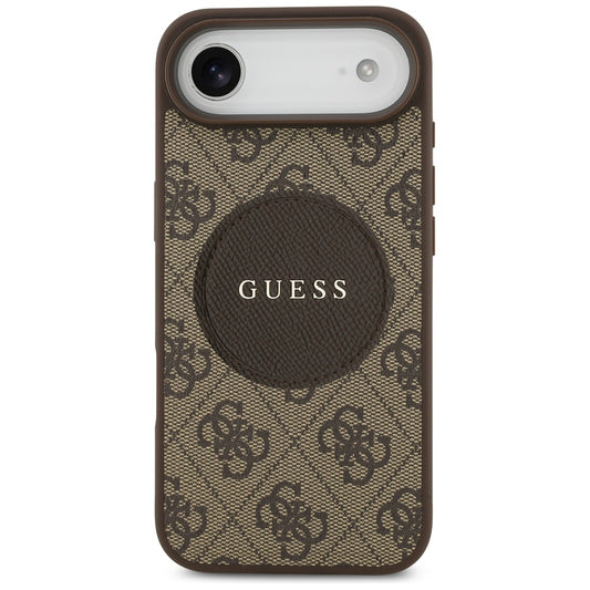 Custodia MagSafe per Apple iPhone 17 Air, Guess, 4G Circle Classic Logo, Marrone