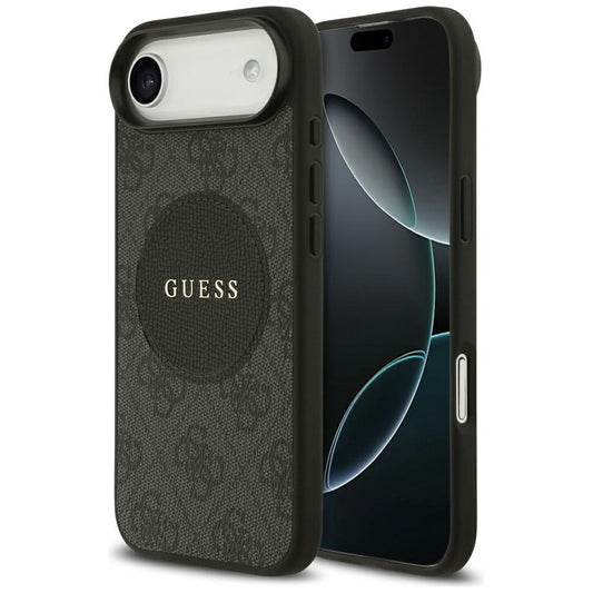 Custodia MagSafe per Apple iPhone 17 Air, Guess, 4G Circle Classic Logo, Nera