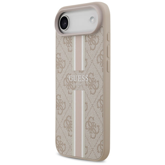 Custodia MagSafe per Apple iPhone 17 Air, Guess, 4G Printed Stripes, Rosa