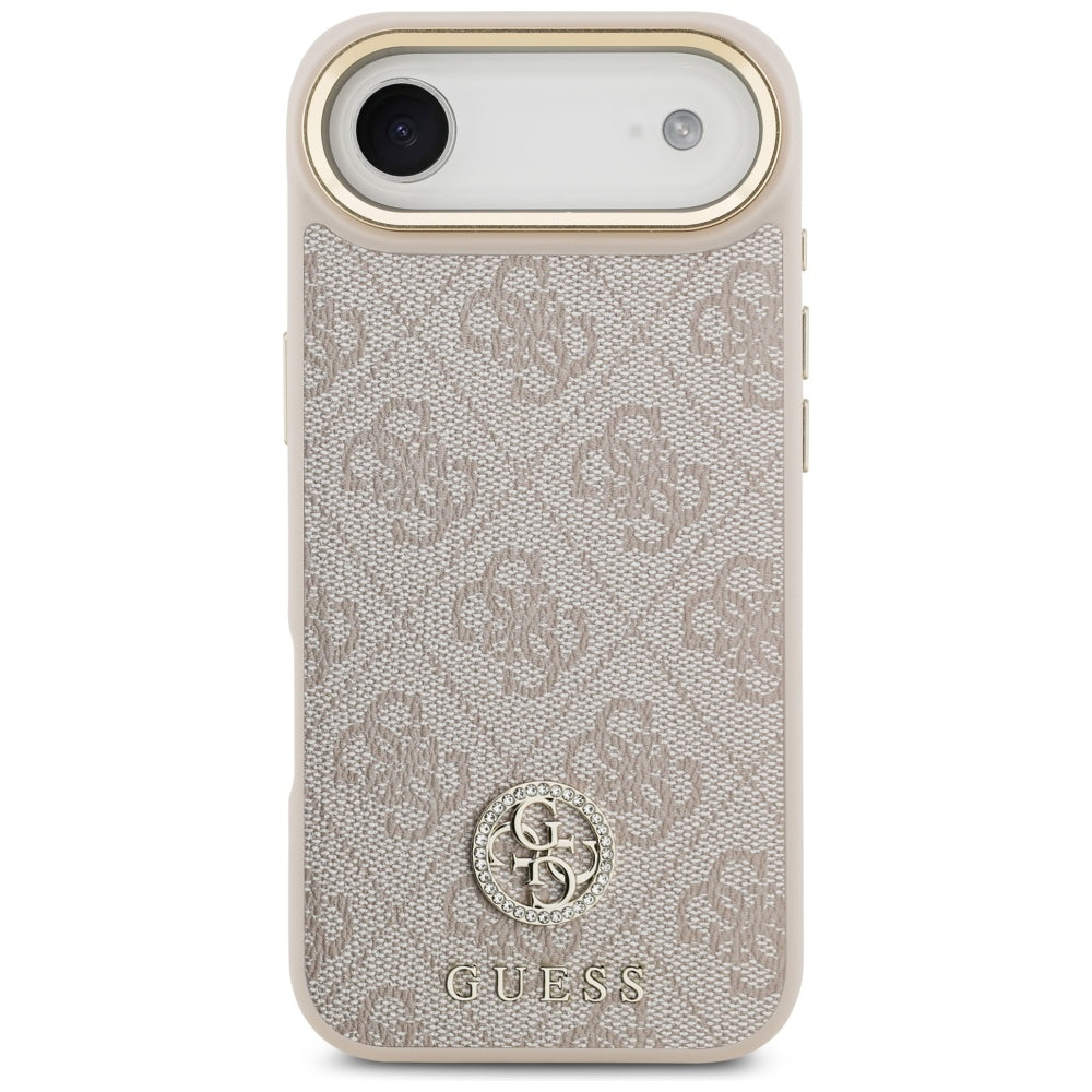 MagSafe Case for Apple iPhone 17 Air, Guess, 4G Strass Logo, Pink