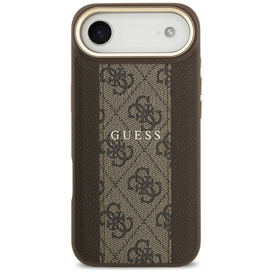 Custodia MagSafe per Apple iPhone 17 Air, Guess, 4G Stripe, Marrone