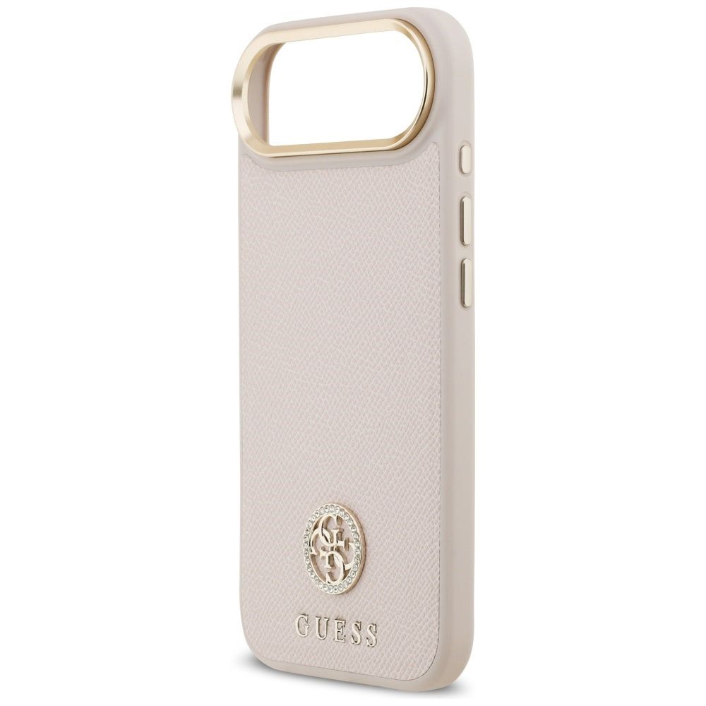Custodia MagSafe per Apple iPhone 17 Air, Guess, Grained Strass Logo, Rosa
