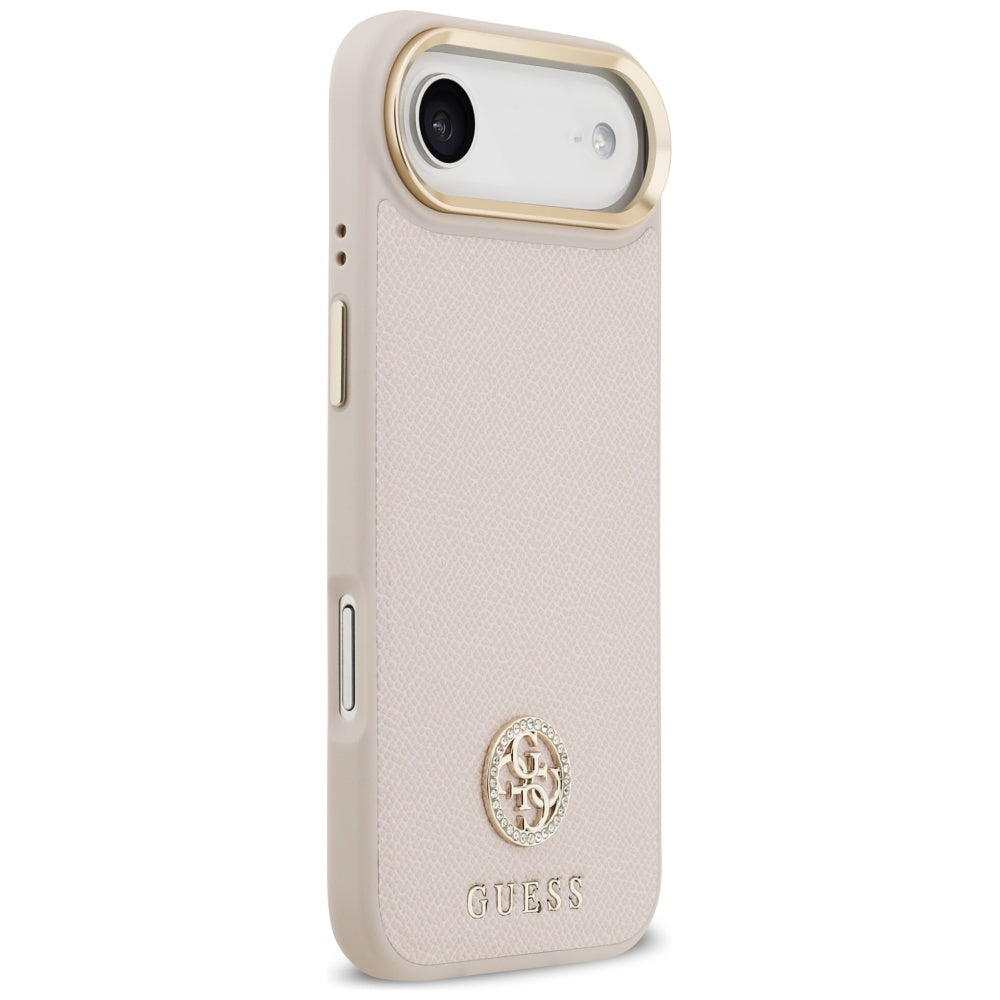 Custodia MagSafe per Apple iPhone 17 Air, Guess, Grained Strass Logo, Rosa