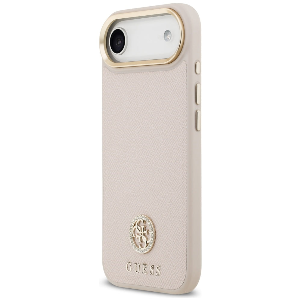 Custodia MagSafe per Apple iPhone 17 Air, Guess, Grained Strass Logo, Rosa