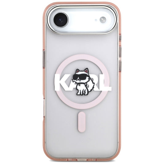 Custodia MagSafe per Apple iPhone 17 Air, Karl Lagerfeld, IML Sketch Logo Choupette, Rosa