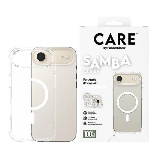 Custodia MagSafe per Apple iPhone 17 Air, PanzerGlass, Fashionable Care, Trasparente Bianca