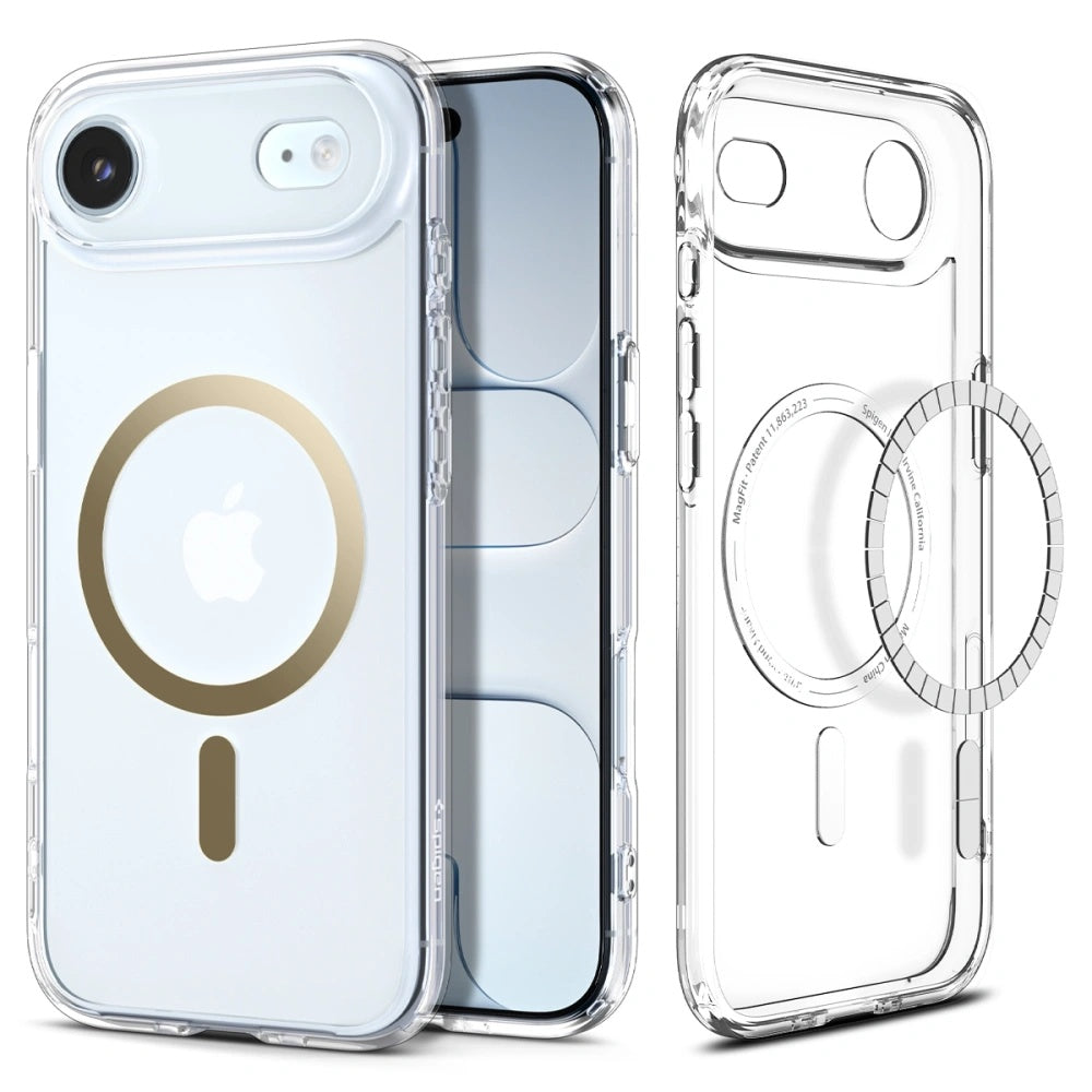 Custodia MagSafe per Apple iPhone 17 Air, Spigen, Ultra Hybrid, Oro Trasparente ACS10315