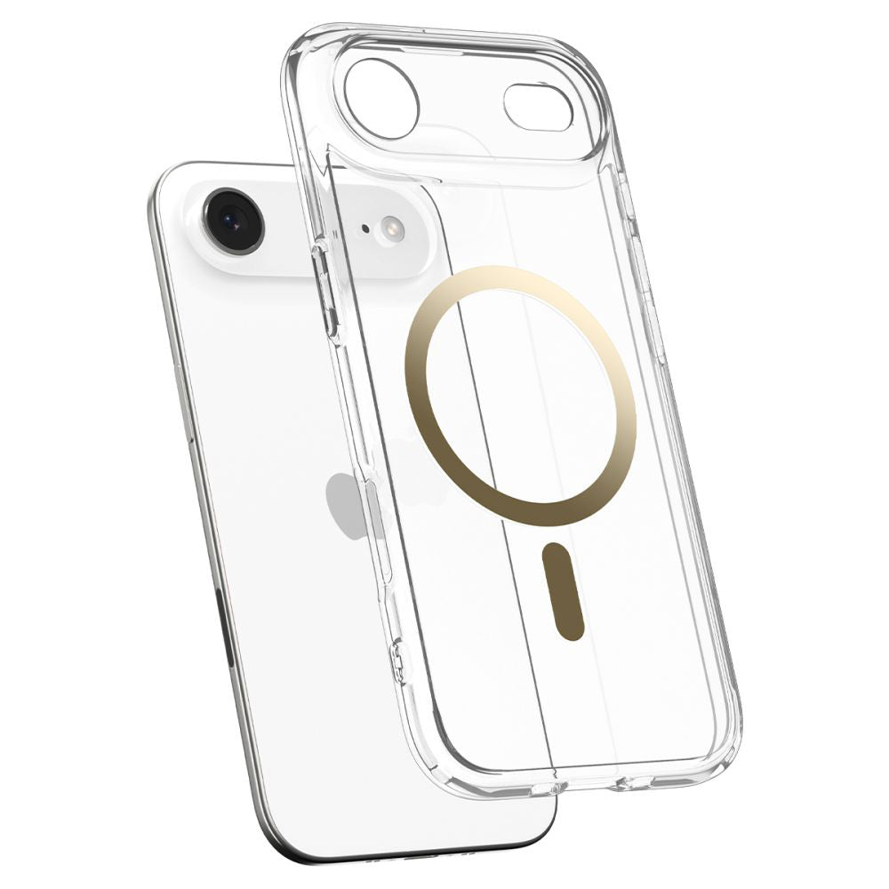 Custodia MagSafe per Apple iPhone 17 Air, Spigen, Ultra Hybrid, Oro Trasparente ACS10315