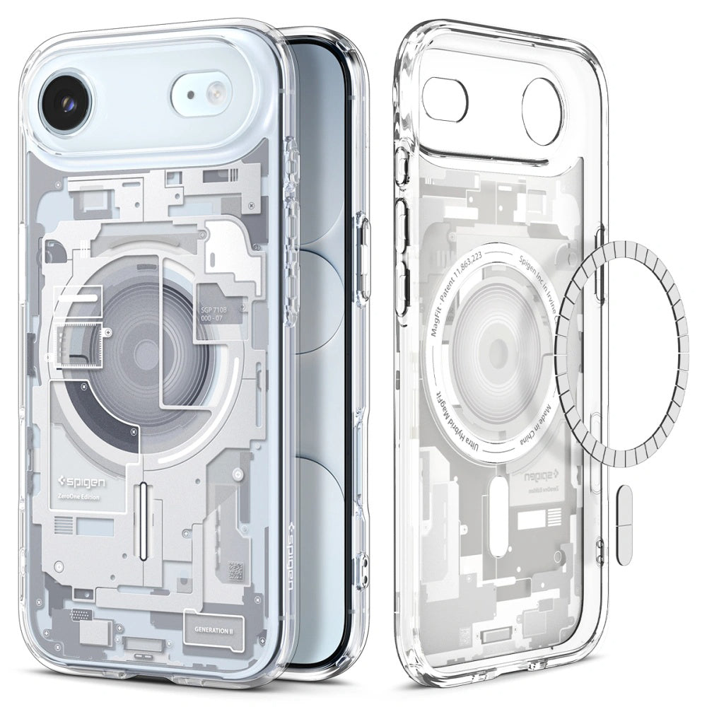 Custodia MagSafe per Apple iPhone 17 Air, Spigen, Ultra Hybrid Zero One, Bianca