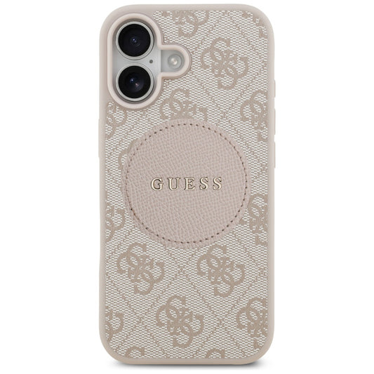 Custodia MagSafe per Apple iPhone 17, Guess, 4G Circle Classic Logo, Rosa