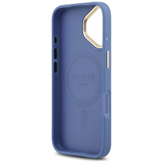 Custodia MagSafe per Apple iPhone 17, Guess, 4G Classic, Blu