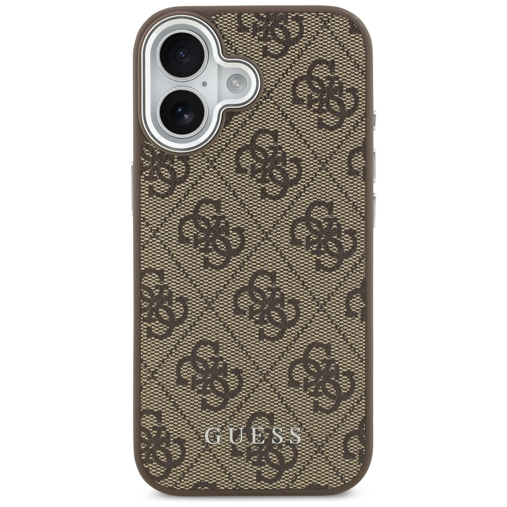 Custodia MagSafe per Apple iPhone 17, Guess, 4G Classic Logo, Marrone