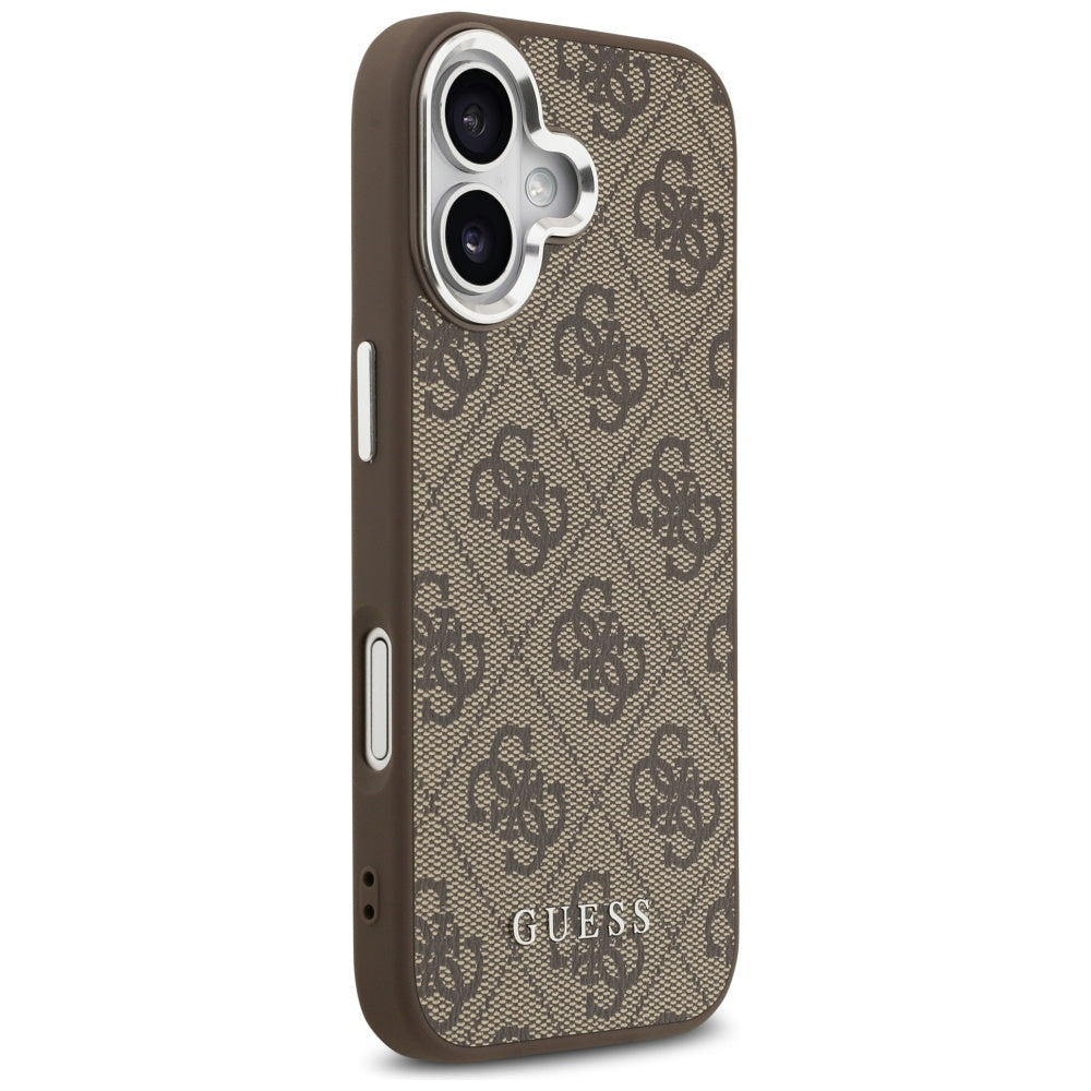 Custodia MagSafe per Apple iPhone 17, Guess, 4G Classic Logo, Marrone