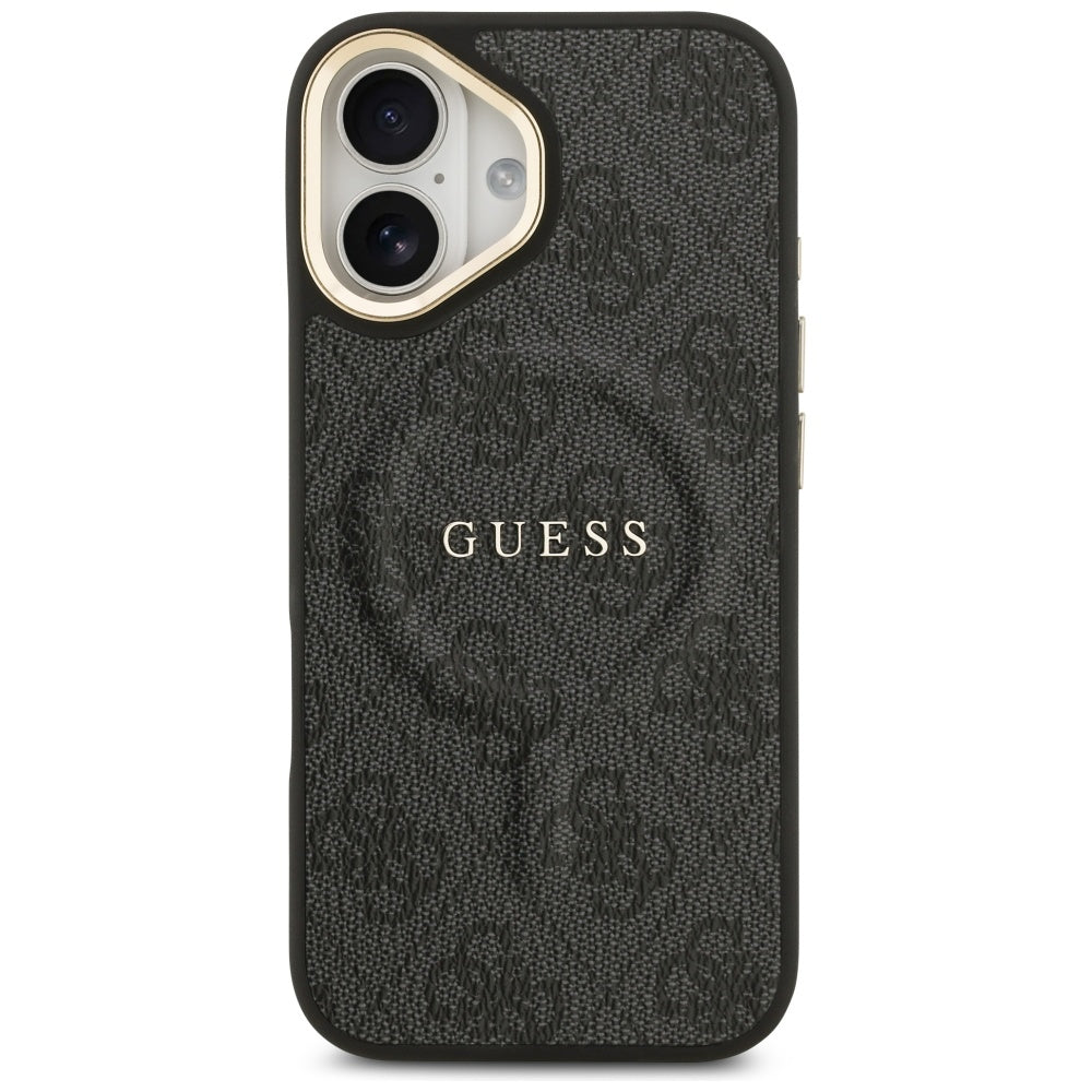Custodia MagSafe per Apple iPhone 17, Guess, 4G Classic, Nera