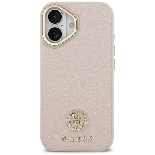 Custodia MagSafe per Apple iPhone 17, Guess, Grained Strass Logo, Rosa