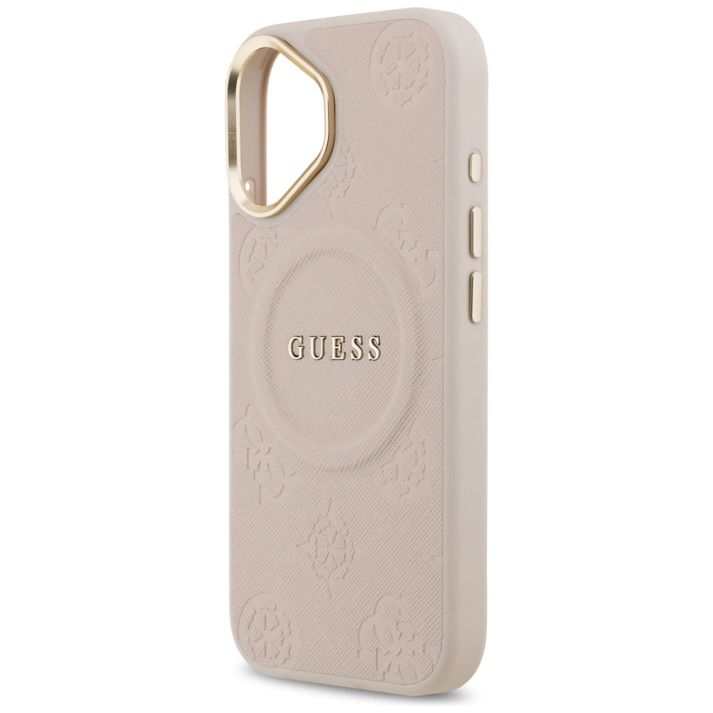 Custodia MagSafe per Apple iPhone 17, Guess, Peony Hot Stamp, Rosa