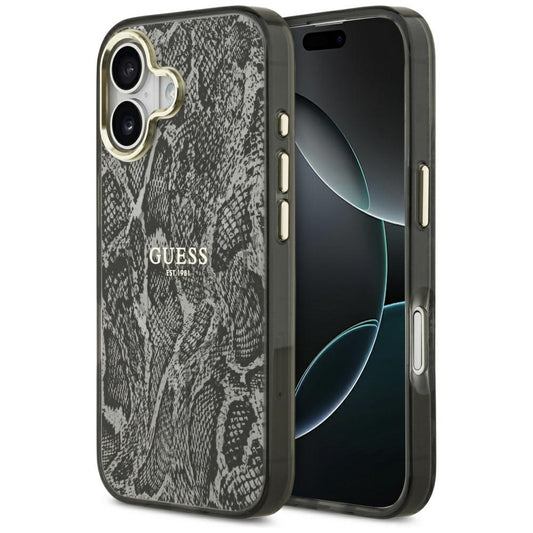 Custodia MagSafe per Apple iPhone 17, Guess, Python Pattern, Nera