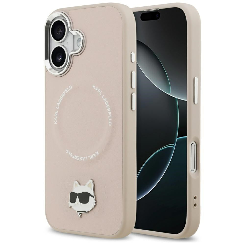 Custodia MagSafe per Apple iPhone 17, Karl Lagerfeld, Choupette Pin, Rosa