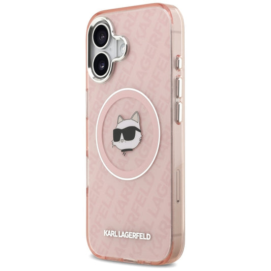 Custodia MagSafe per Apple iPhone 17, Karl Lagerfeld, IML Choupette's Head, Rosa