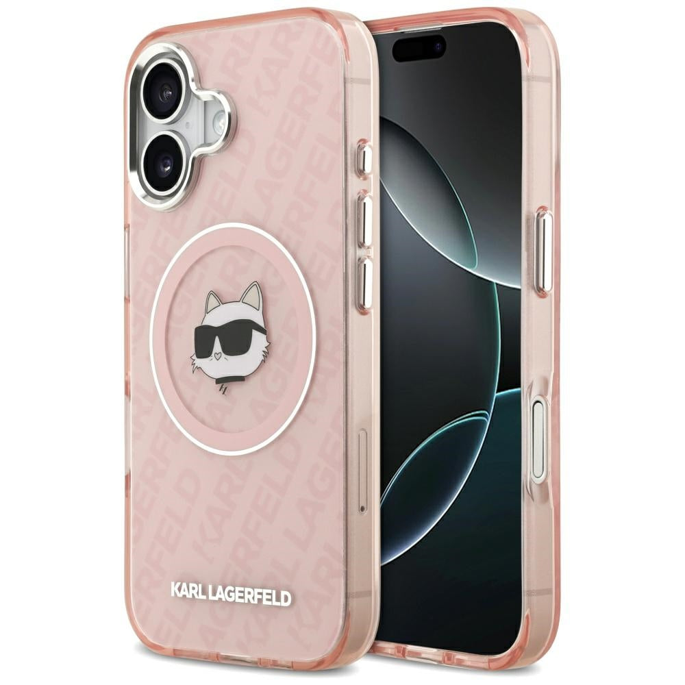 Custodia MagSafe per Apple iPhone 17, Karl Lagerfeld, IML Choupette's Head, Rosa