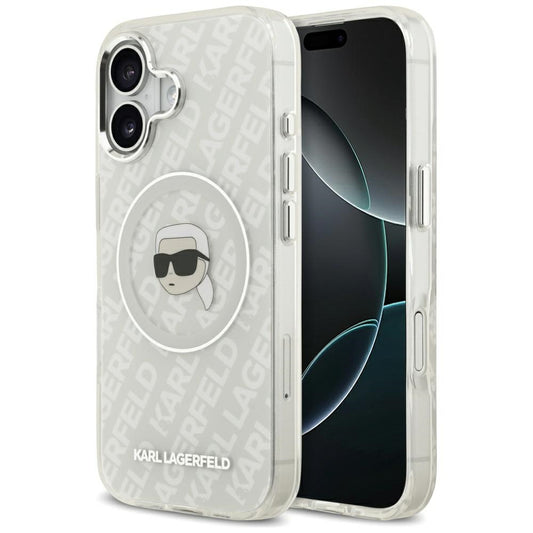Custodia MagSafe per Apple iPhone 17, Karl Lagerfeld, IML Karl`s Head, Grigio