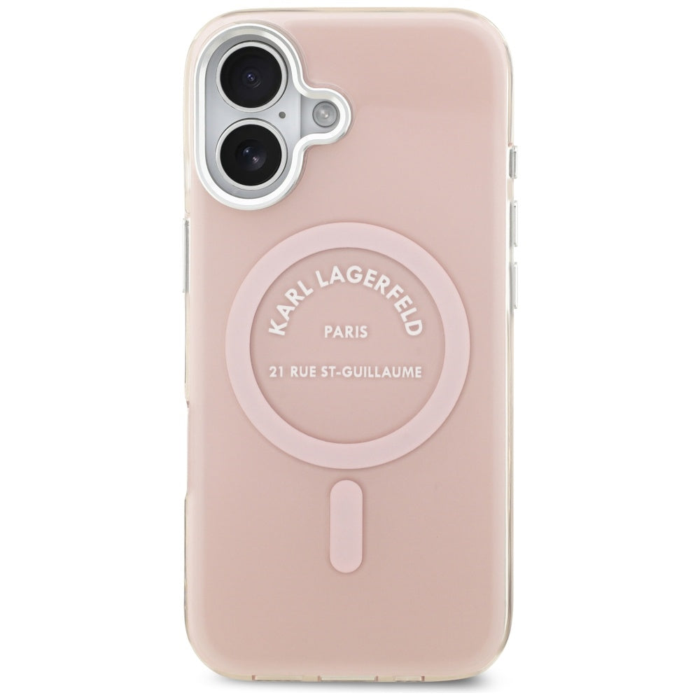 Custodia MagSafe per Apple iPhone 17, Karl Lagerfeld, IML Logo RSG, Rosa