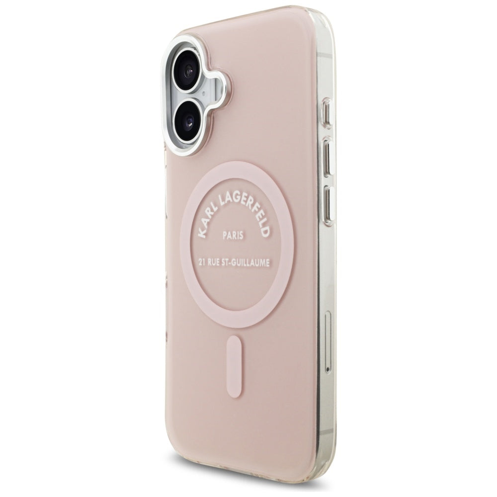 Custodia MagSafe per Apple iPhone 17, Karl Lagerfeld, IML Logo RSG, Rosa