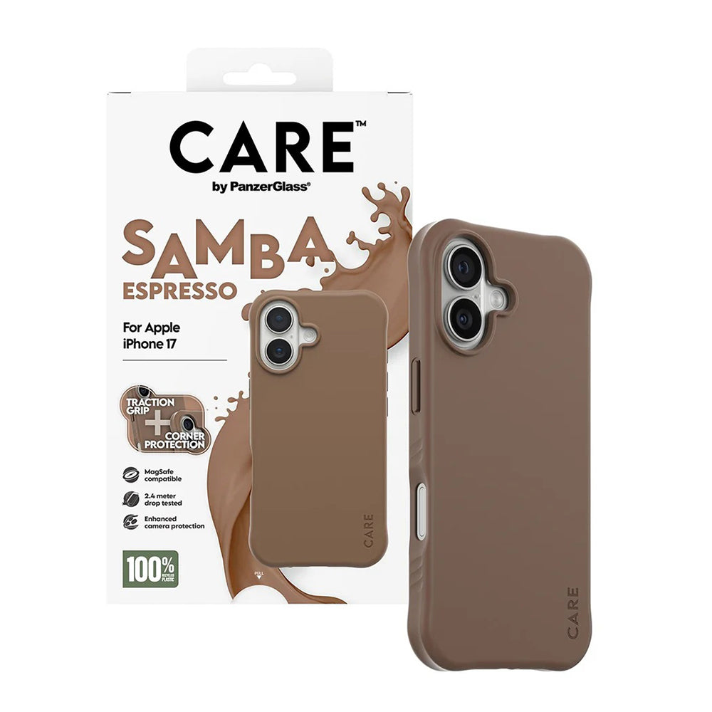 Custodia MagSafe per Apple iPhone 17, PanzerGlass, Care Fashionable, Marrone