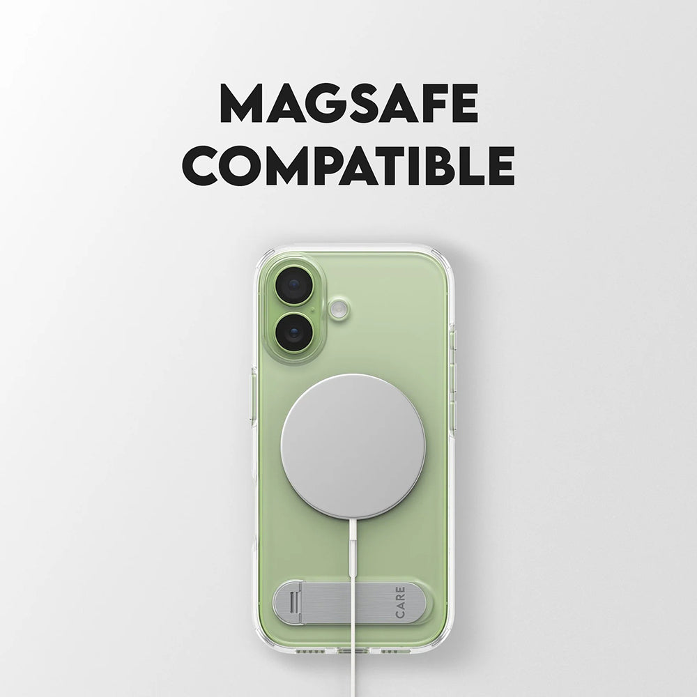 Custodia MagSafe per Apple iPhone 17, PanzerGlass, con Supporto Kickstand, Trasparente