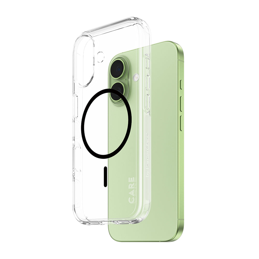 Custodia MagSafe per Apple iPhone 17, PanzerGlass, Care Urban Explorer, Trasparente Nera