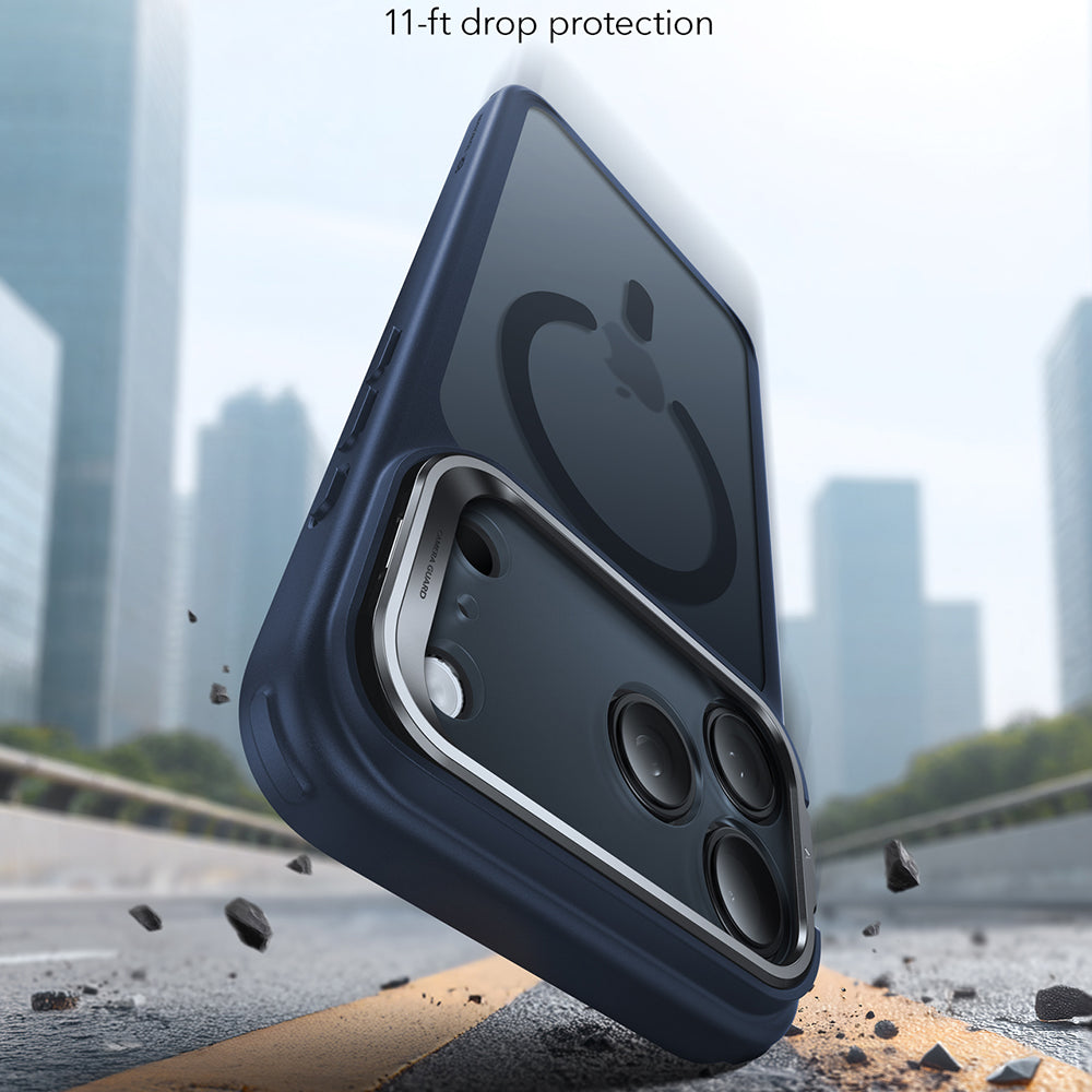 Custodia MagSafe per Apple iPhone 17 Pro, ESR, Classic Hybrid Kickstand, Blu Satinato