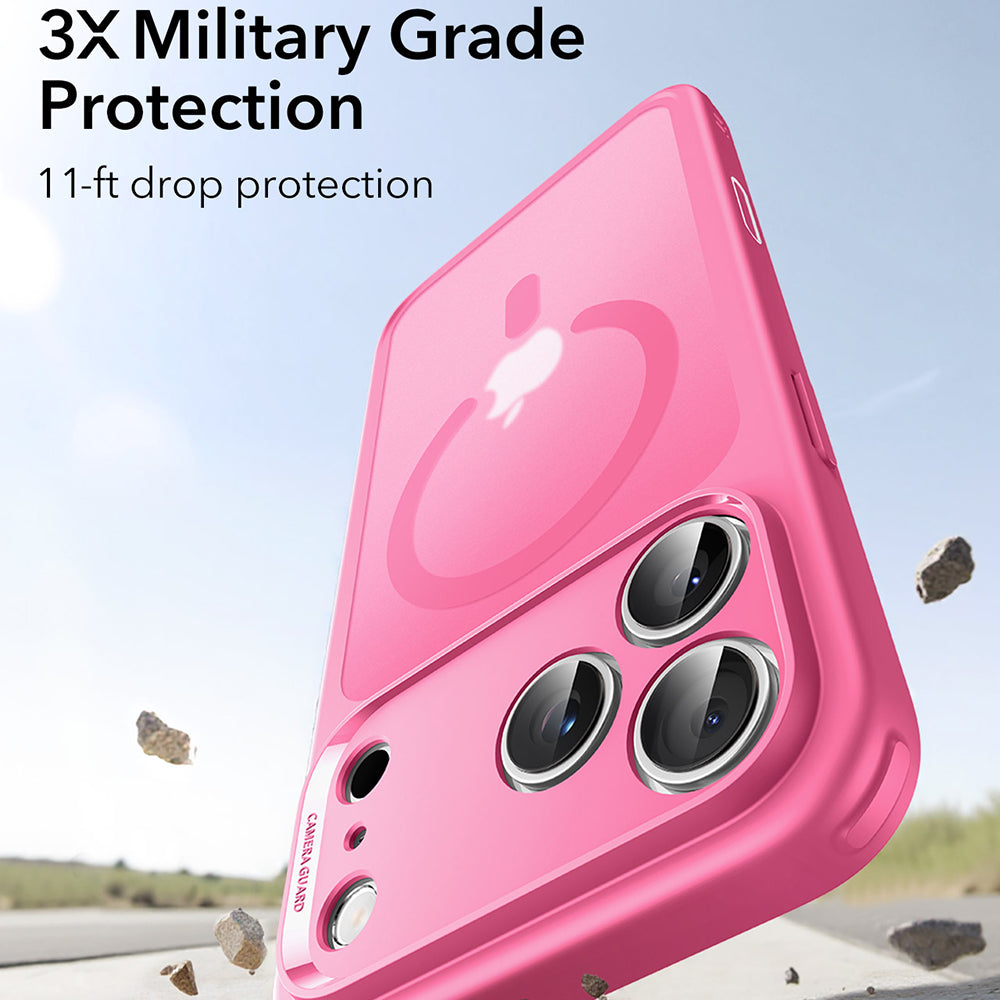 Custodia MagSafe per Apple iPhone 17 Pro, ESR, Classic Hybrid, Rosa Satinato