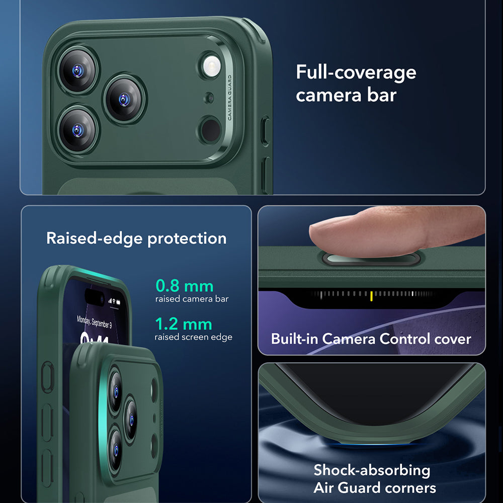 Custodia MagSafe per Apple iPhone 17 Pro, ESR, Classic Hybrid, Verde Satinato