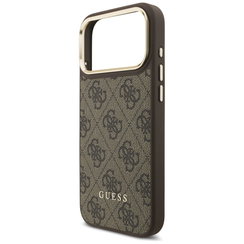 Custodia MagSafe per Apple iPhone 17 Pro, Guess, Cardslot 4G, Marrone
