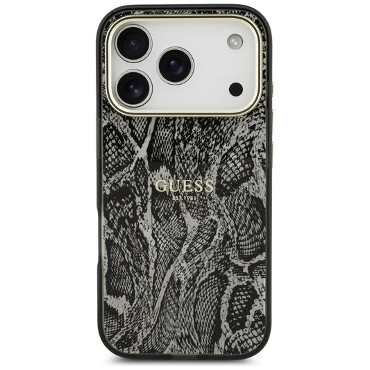 Custodia MagSafe per Apple iPhone 17 Pro, Guess, Python Pattern, Nera
