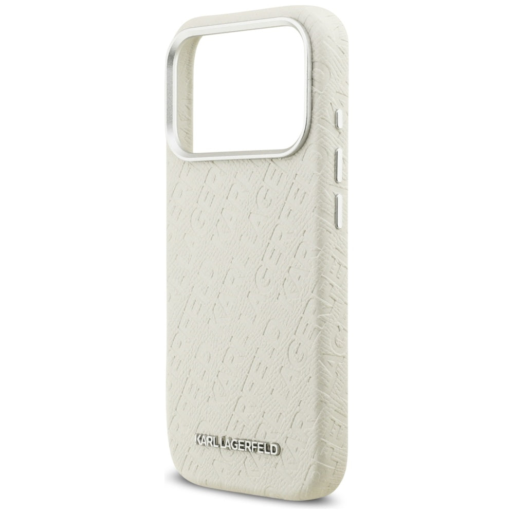 Custodia MagSafe per Apple iPhone 17 Pro, Karl Lagerfeld, FW Stamped Karl, Beige