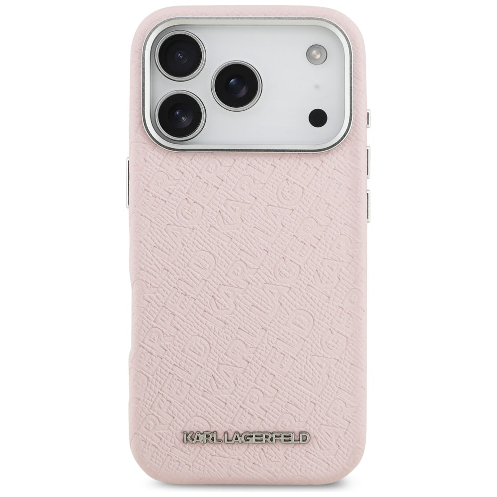 Custodia MagSafe per Apple iPhone 17 Pro, Karl Lagerfeld, FW Stamped Karl, Rosa