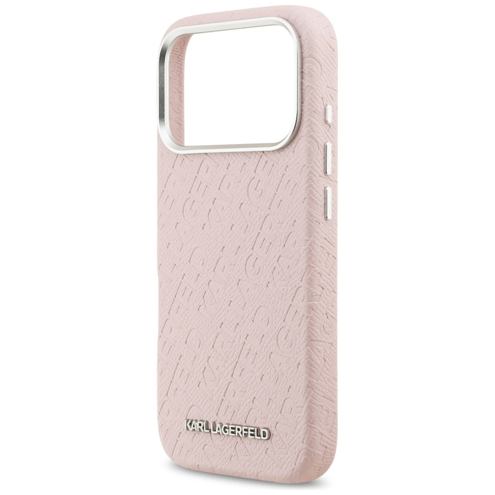 Custodia MagSafe per Apple iPhone 17 Pro, Karl Lagerfeld, FW Stamped Karl, Rosa