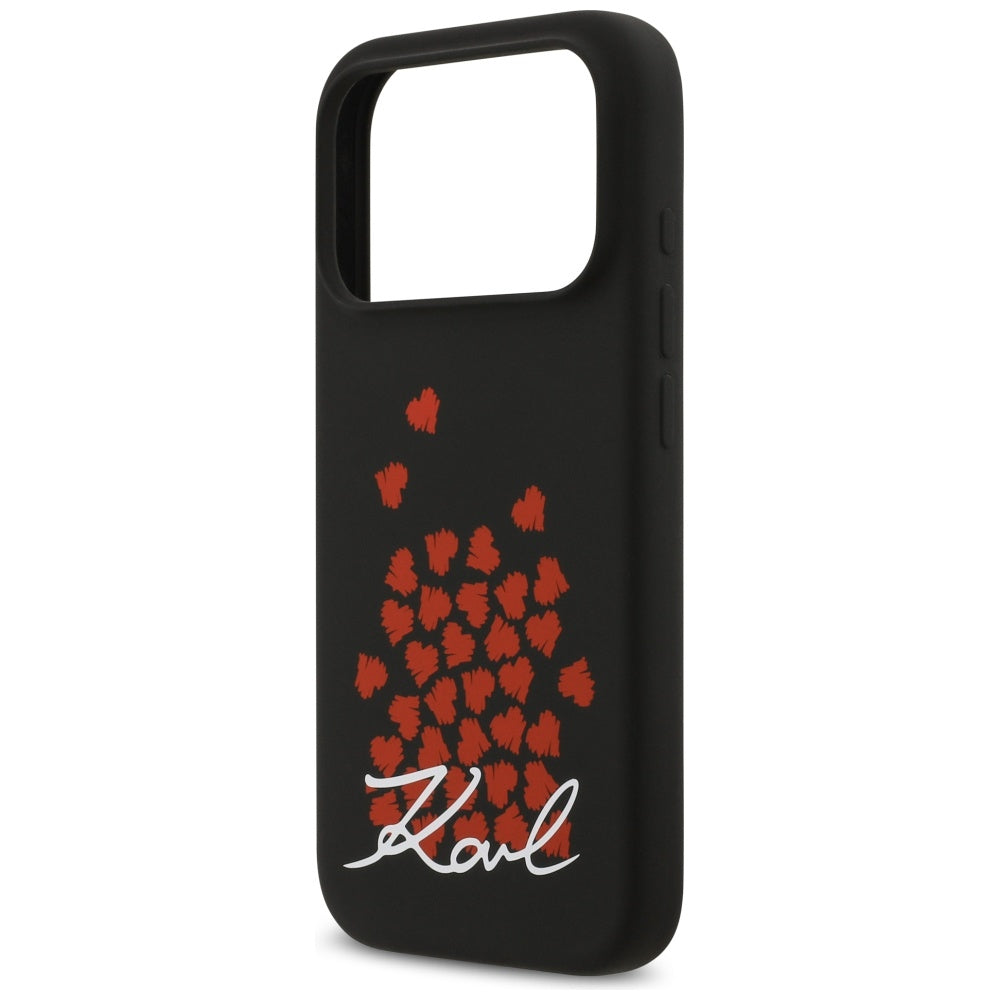 Custodia MagSafe per Apple iPhone 17 Pro, Karl Lagerfeld, logo Heart Sign, Nera