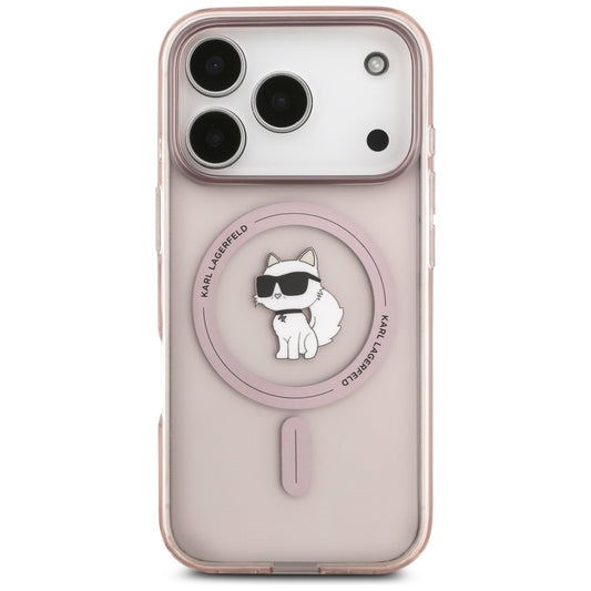 Custodia MagSafe per Apple iPhone 17 Pro, Karl Lagerfeld, IML Choupette, Rosa