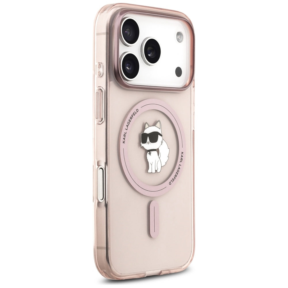 Custodia MagSafe per Apple iPhone 17 Pro, Karl Lagerfeld, IML Choupette, Rosa