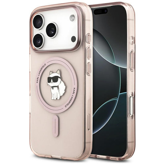 Custodia MagSafe per Apple iPhone 17 Pro, Karl Lagerfeld, IML Choupette, Rosa