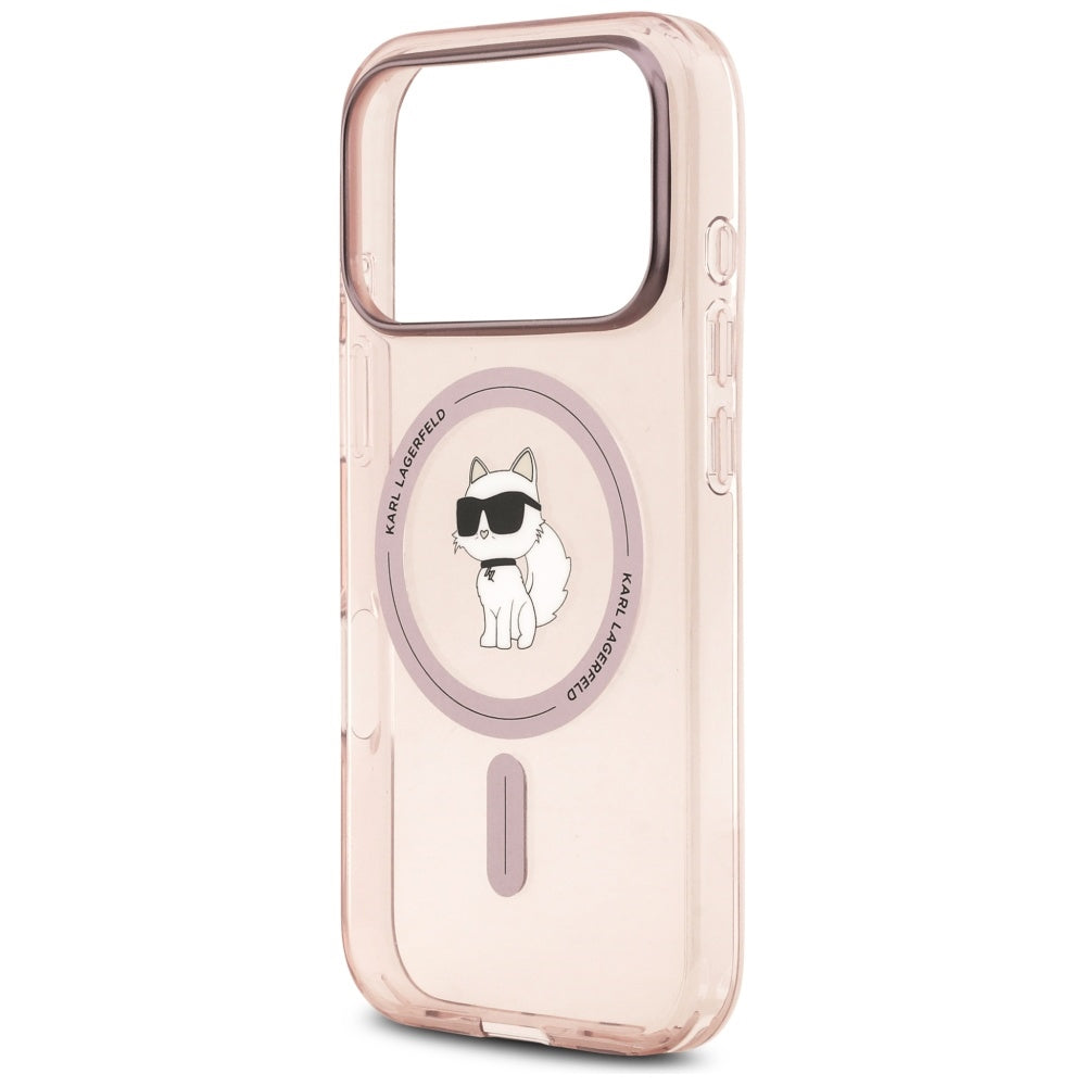 Custodia MagSafe per Apple iPhone 17 Pro, Karl Lagerfeld, IML Choupette, Rosa