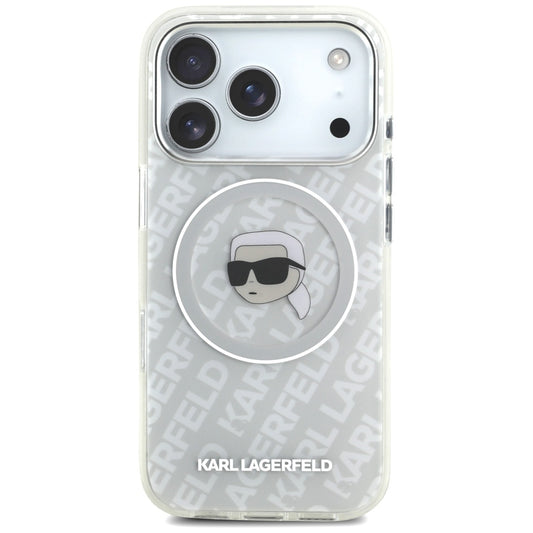 Custodia MagSafe per Apple iPhone 17 Pro, Karl Lagerfeld, IML Karl`s Head, Grigio