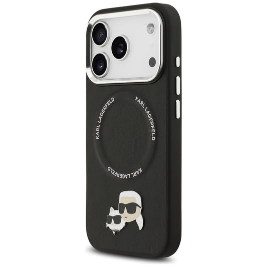 MagSafe Case for Apple iPhone 17 Pro, Karl Lagerfeld, Karl & Choupette Pins, Black