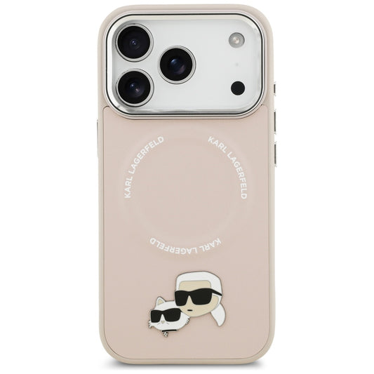 Custodia MagSafe per Apple iPhone 17 Pro, Karl Lagerfeld, Karl & Choupette Pins, Rosa