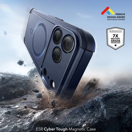 Custodia MagSafe per Apple iPhone 17 Pro Max, ESR, Cyber, Blu